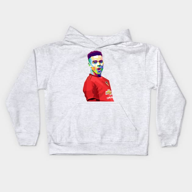 Mason Greenwood Kids Hoodie by erikhermawann22